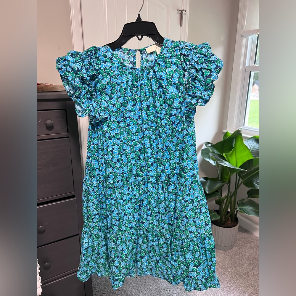 “Pinch” Blue & Green Floral Dress